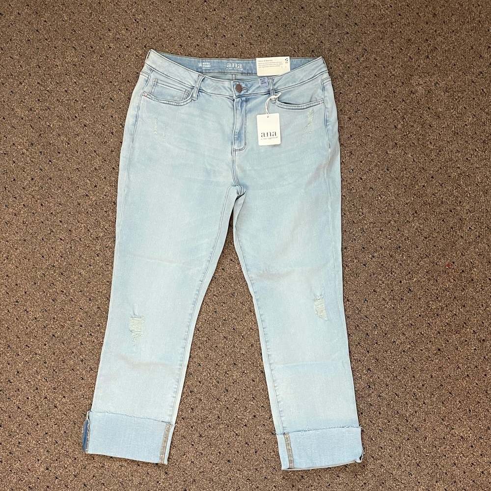 NWT a.n.a Mid-Rise Straight Jeans | size 14